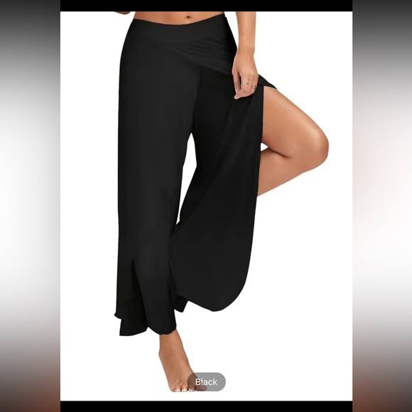 Brand New Women's Plus High Rise Split Loose Wide Leg Pants 4X - Picture 2 of 5